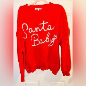 Chic Soul Festive Red 'Santa Baby' Sweater
